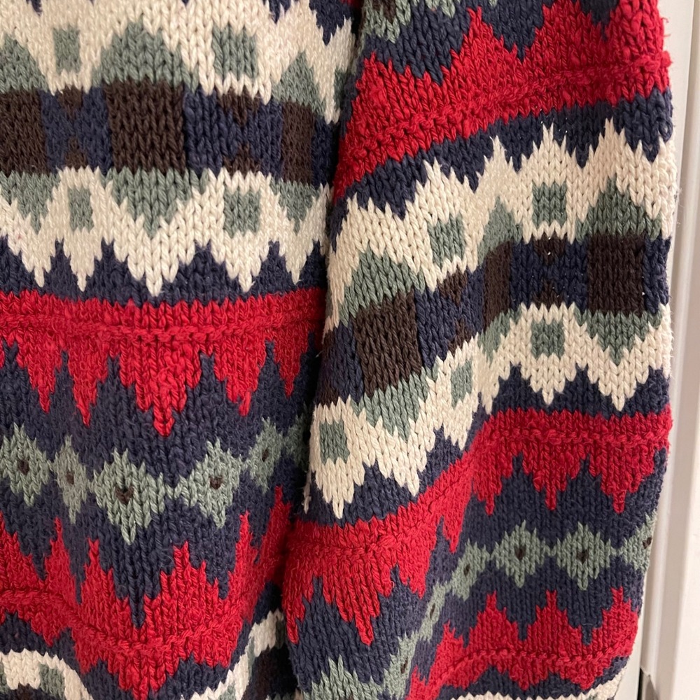 Vintage Eddie Bauer Geometric Sweater Holiday 80s Fall Retro Granola - Picture 11 of 11